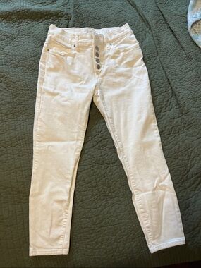 Lucky Brand White Women's Mid-Rise Crop Ava Jeans